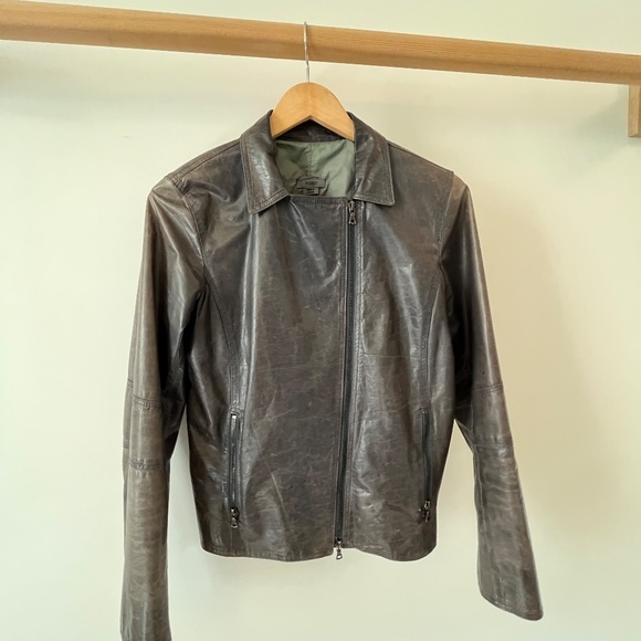 m0851 leather jacket, ink, size 8 - Picture 2 of 15